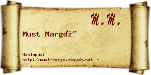 Must Margó névjegykártya